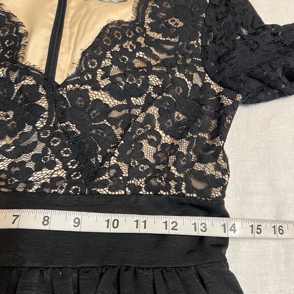 Eliza J Black Lace Bodice Fit&Flare Dress Size 4 Cocktail Formal Party Pockets - Picture 10 of 12